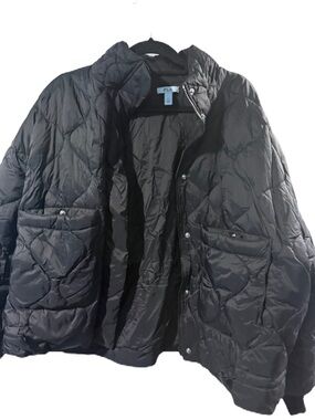 FLX Black Quilted Bomber Jacket